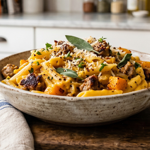 Butternut Squash Pasta with Sausage